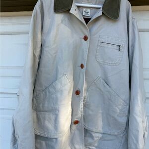 L.L. Bean Women's Barn Jacket with Green Collar